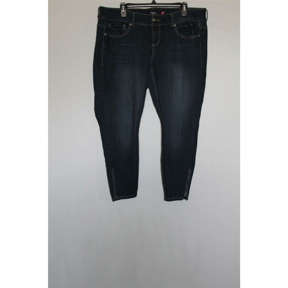 Torrid Stiletto Jegging Zipper Ankle Jeans Blue Dark Wash Plus Size 18 HW9955 - Picture 3 of 10